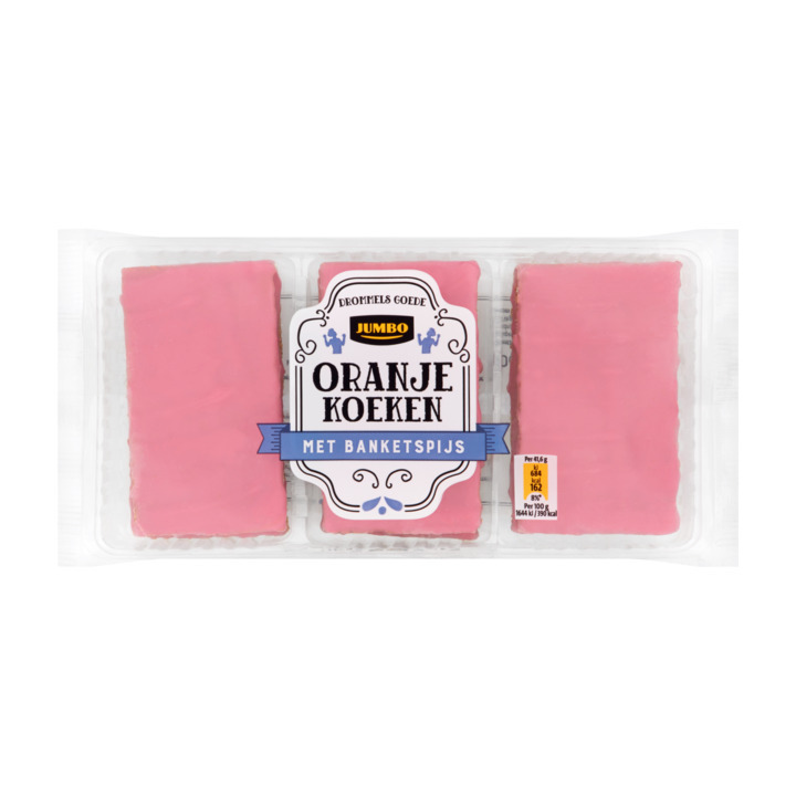 Jumbo oranje koeken met banketspijs 6 stuks aanbieding bij Jumbo