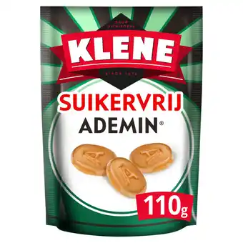 Jumbo Klene ademin suikervrije drop keelpastille zak 110 gram aanbieding