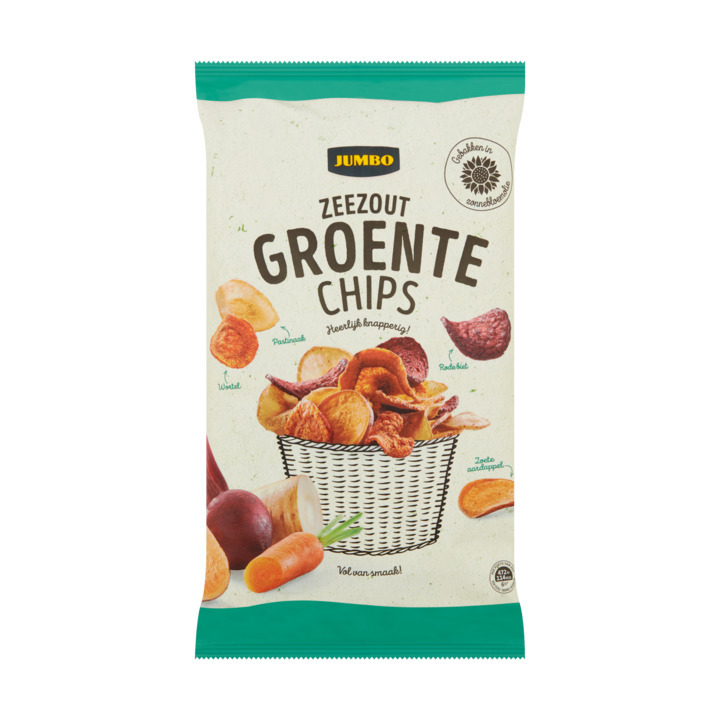 Jumbo groente chips zeezout 100g aanbieding bij Jumbo