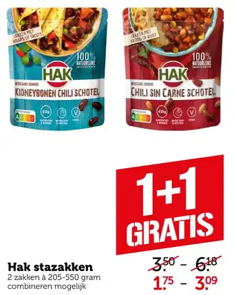 Coop Hak stazakken aanbieding