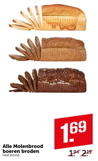 Coop Alle Molenbrood boeren broden aanbieding