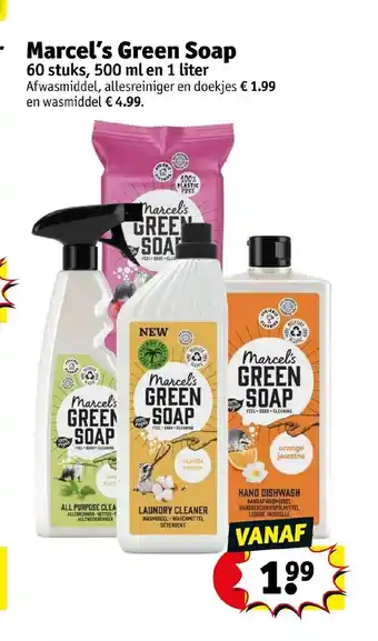 Kruidvat Marcel's Green Soap 60 stuks, 500 ml en 1 liter aanbieding