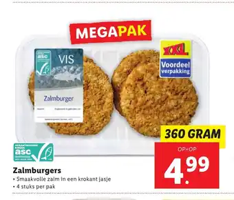 Lidl Zalmburgers 360 gram aanbieding