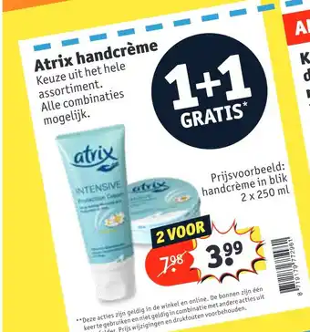 Kruidvat Atrix handcrème aanbieding