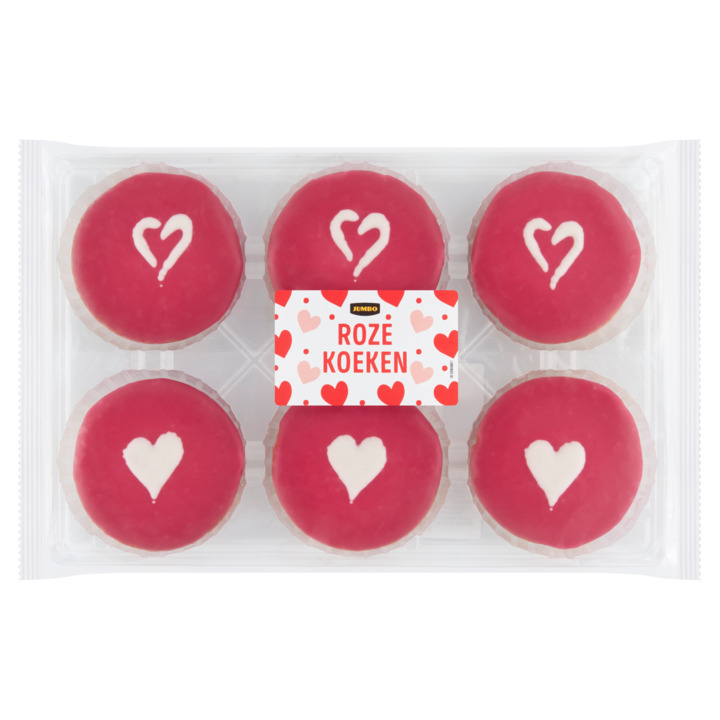 Jumbo roze koeken 6 stuks aanbieding bij Jumbo