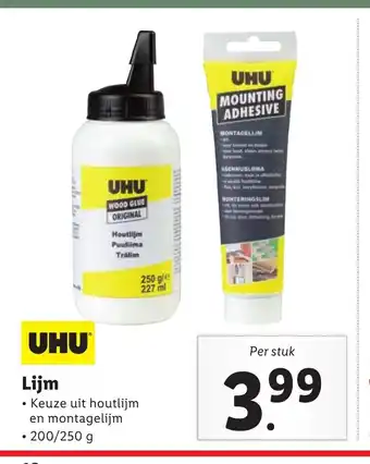 Lidl Lijm 200/250 g aanbieding