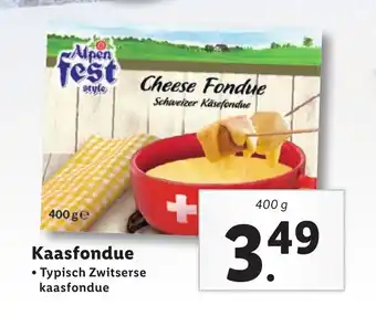 Lidl Kaasfondue 400 g aanbieding