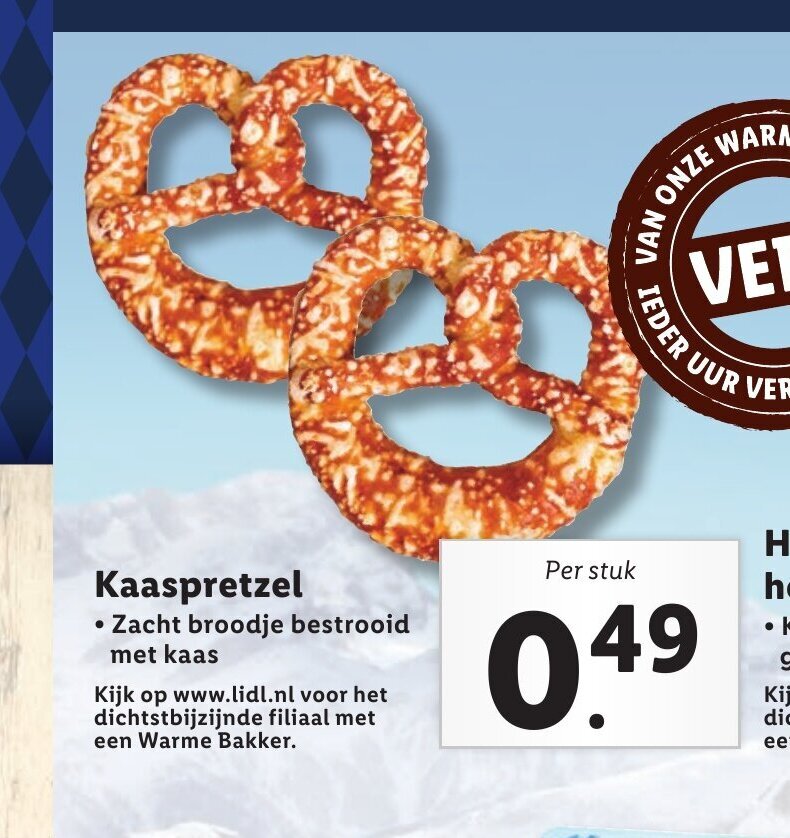 Kaaspretzel aanbieding bij Lidl
