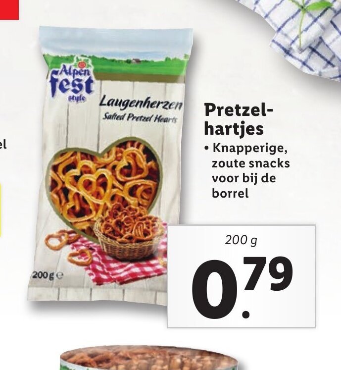 Pretzelhartjes 200 g aanbieding bij Lidl