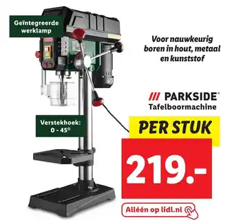 Lidl Parkside tafelboormachine aanbieding