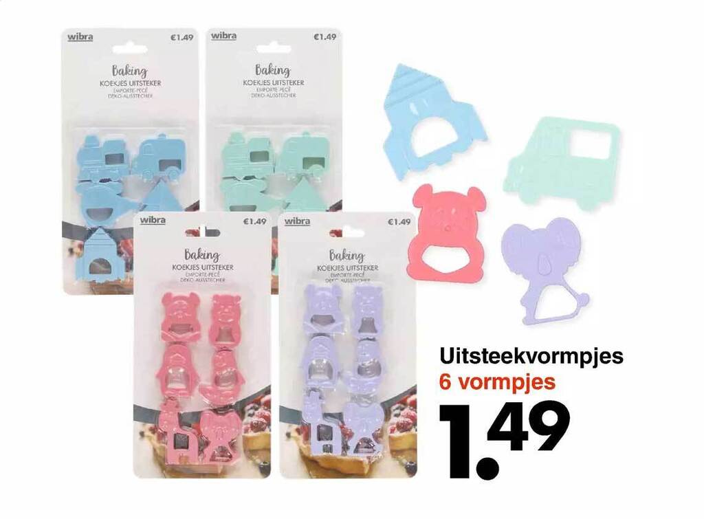 BAKERLOGY Uitsteekvormpjes in de vorm van een