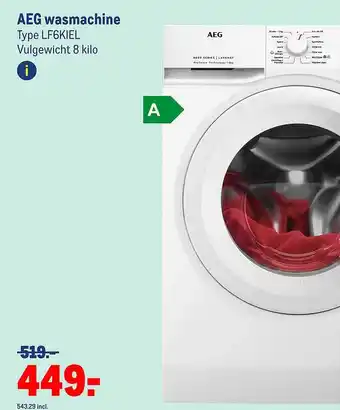 Makro Aeg wasmachine lf6kiel aanbieding