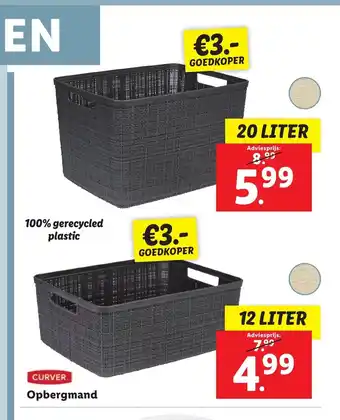 Lidl Opbergmand 12 liter aanbieding