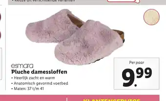 Lidl Esmara Pluche damessloffen aanbieding