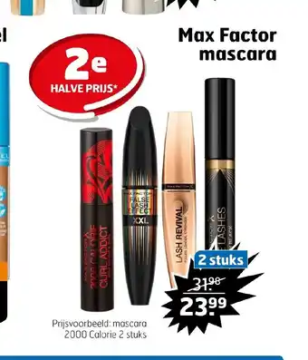 Trekpleister Max Factor mascara 2 stuks aanbieding