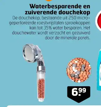 Trekpleister Waterbesparende en zuiverende douchekop aanbieding