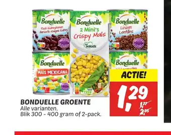 Dekamarkt Bonduelle groente 300-400 gram of 2-pack aanbieding