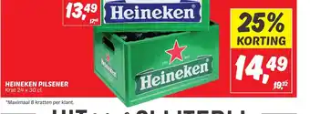 Dekamarkt Heineken pilsener krat 24 x 30 cl aanbieding