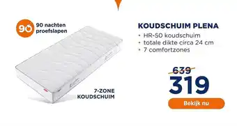 TotaalBED Koudschuim Plena aanbieding