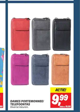 Dekamarkt Dames portemonnee/telefoontas aanbieding