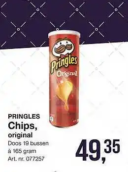 Bidfood Pringles chips, original aanbieding