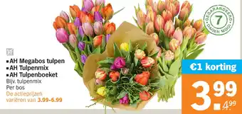 Albert Heijn AH Megabos tulpen AH Tulpenmix AH Tulpenboeket aanbieding