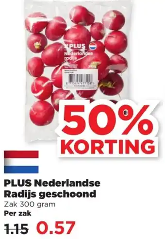 PLUS Plus nederlandse radijs geschoond aanbieding