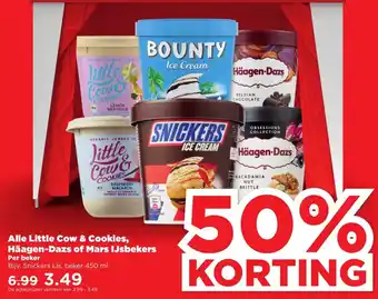 PLUS Alle little cow & cookies, haagen-dazs of mars IJsbekers aanbieding