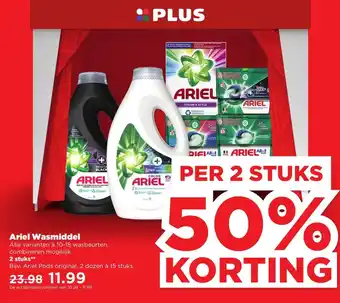 PLUS Ariel wasmiddel aanbieding