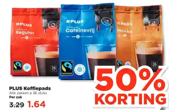 PLUS Plus koffiepads aanbieding