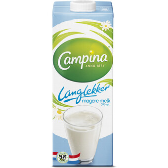 Albert Heijn Campina langlekker magere melk 0% vet aanbieding