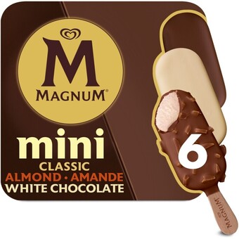 Albert Heijn Magnum mini classic - almond - white choco aanbieding