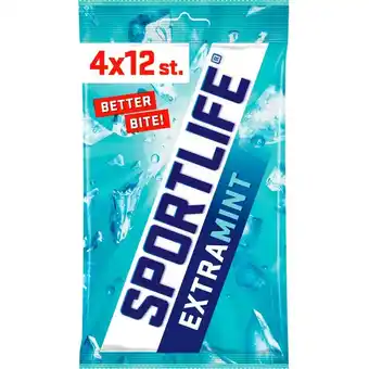 Albert Heijn Sportlife extramint gum sugarfree 4-pack aanbieding