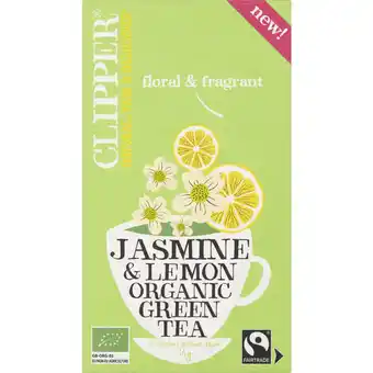 Albert Heijn Clipper organic green tea jasmine & lemon aanbieding