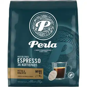 Albert Heijn Perla huisblends espresso koffiepads aanbieding