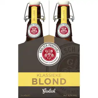 Albert Heijn Grolsch blond 2-pack aanbieding