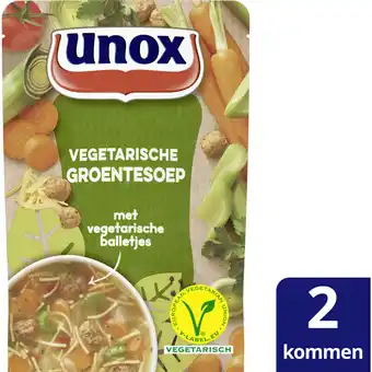 Albert Heijn Unox vegetarische groentesoep aanbieding