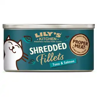 Albert Heijn Lily's kitchen cat shredded fillets tuna & salmon aanbieding