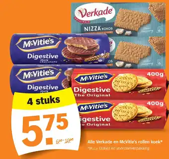 Albert Heijn Alle verkade en mcvitie's rollen koek* aanbieding