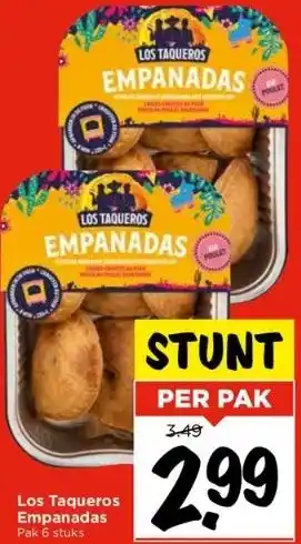 Vomar Voordeelmarkt Los taqueros empanadas aanbieding