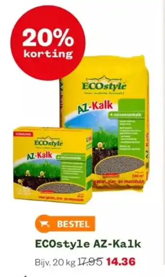 Welkoop ECOstyle AZ-Kalk 20 kg aanbieding