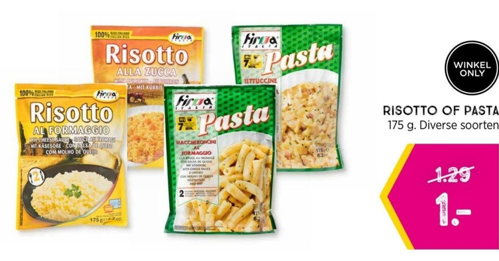 Risotto of pasta aanbieding bij Xenos