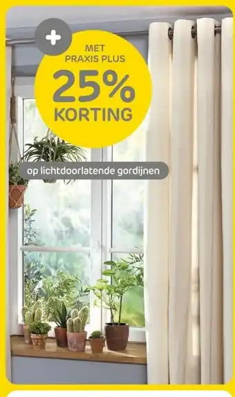 Praxis Op lichtdoorlatende gordijnen aanbieding