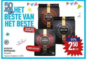 ALDI Moreno koffiepads aanbieding