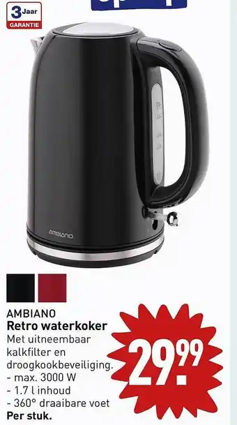 ALDI Ambiano retro waterkoker aanbieding