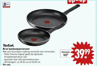 ALDI Tefal brut koekenpannenset aanbieding