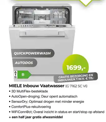 EP Beerepoot Miele inbouw vaatwasser (g 7162 sc vi) aanbieding