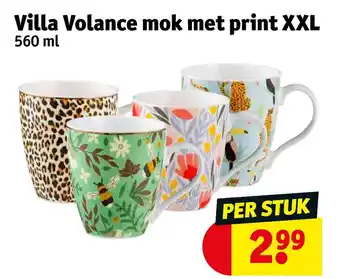 Kruidvat Villa volance mok met print xxl aanbieding