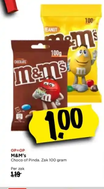 Vomar Voordeelmarkt M & M's 100 gram aanbieding