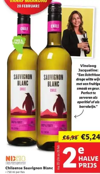 Lidl Chileense sauvignon blanc • 750 ml per fles aanbieding